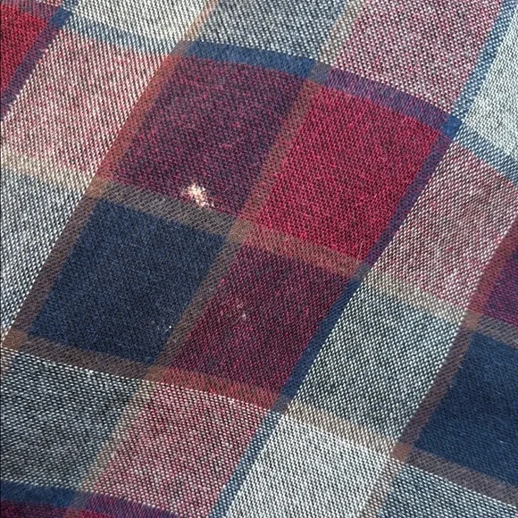 Weatherproof Burgundy Gray Casual Button Down Shirt - Picture 9 of 10